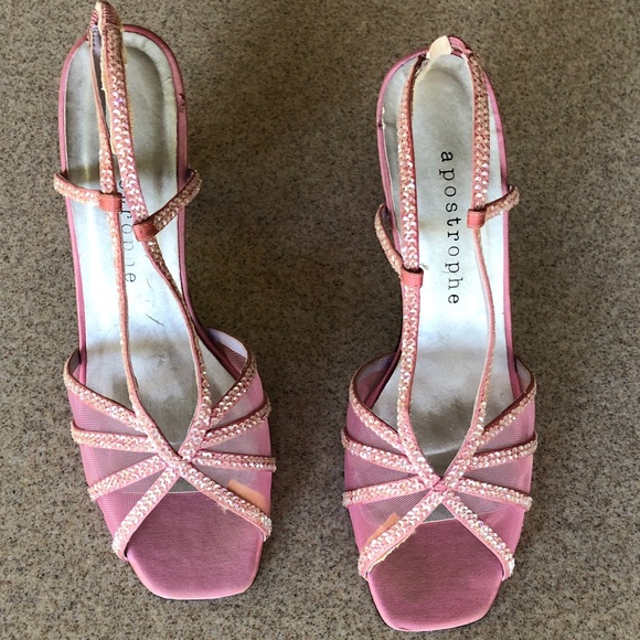 Apostrophe Shoes - Apostrophe Pink Strappy Heels